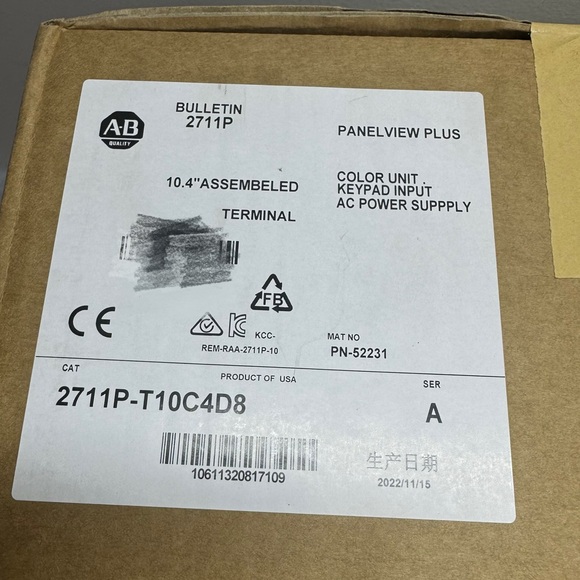 Allen-Bradley 2711P-T10C4D8 Panelview Plus 10.4" Surplus HMI Panels NEW IN BOX - Picture 4 of 4